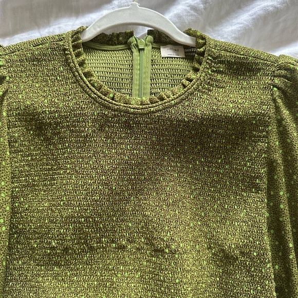 WILFRED GREEN RUFFLE TOP - Picture 3 of 5